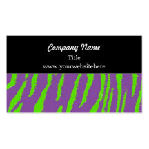 Wild Tiger Fur Pattern Business Card