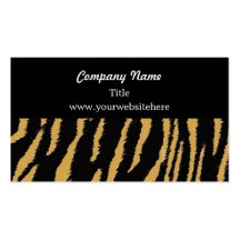 Wild Tiger Fur Pattern Business Card