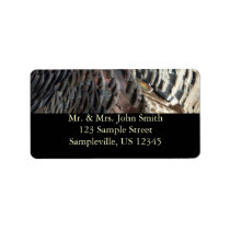Wild Turkey Feathers Address Label
