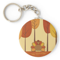 Wild Turkey Forest Keychain
