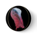 Wild Turkey Head Button