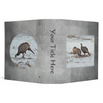 Wild Turkey in Snowy Field 3 Ring Binder