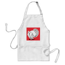 wild turkey retro apron