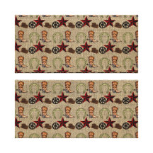 Wild West Cowboy Country Western on Burlap Pattern Canvas Prints