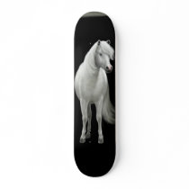 Wild White Mustang Skateboard