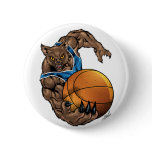 Wildcats Bobcats Basketball Blue, White Stripe buttons