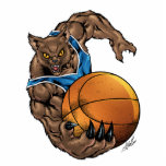 Wildcats Bobcats Basketball Blue, White Stripe photo sculptures
