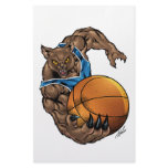 Wildcats Bobcats Basketball Blue, White Stripe stationery