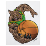 Wildcats Bobcats Basketball Green, Yellow Stripe flyers