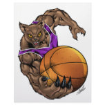 Wildcats Bobcats Basketball Purple, White Stripe letterhead
