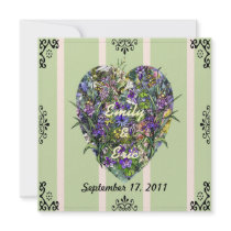Wildflower Heart Invitations