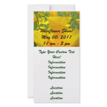 Wildflower Show! Annoucement Event Invitations Photo Greeting Card