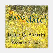 Wildflowers Save the Date Magnet