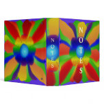 Wildflowers - tie dye style 3 ring binders