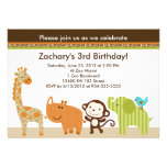 Wildlife Animals Jungle Birthday Invitation