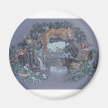 Wildlife Gathering Magnets