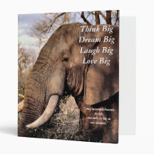 Wildlife Lovers Elephant Think Big! Binders