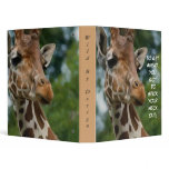 Wildlife Lovers Giraffe 3 Ring Binders