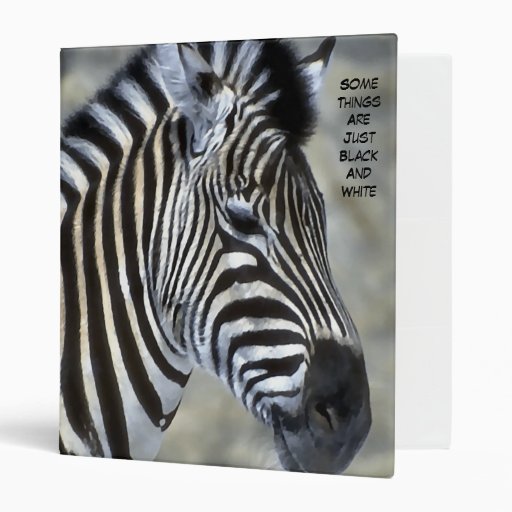 Wildlife Lovers Zebra Art Binder