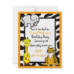 Wildlife Safari Birthday Invitation