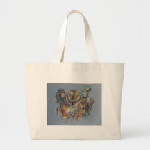 Wildlife Safari Portrait Canvas Bags