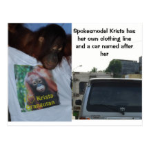 Wildlife Spokesmodel has Fame Post Card