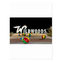 Wildwoods signent dedans le New Jersey de Wildwood Cartes Postales