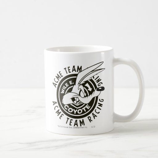 Wile E. Coyote Acme Team Racing B/W Mug