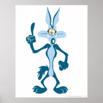 Wile E. Coyote Blue Aha! Poster