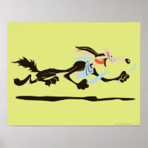 Wile E. Coyote Chasing dinner Poster
