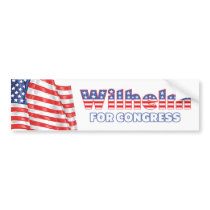 Wilhelm for Congress Patriotic American Flag Bumper Stickers