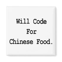 will code for chinese food refrigerator magnets