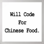 will code for chinese food print