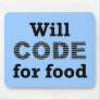 Will Code For Food Mousepad