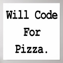 will code for pizza print