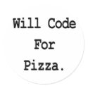 will code for pizza stickers