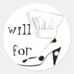Will Cook for Shoes Stickers
