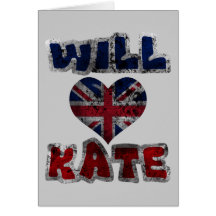 Will Heart Kate 2 Greeting Cards