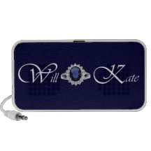 Will & Kate Blue Travelling Speaker