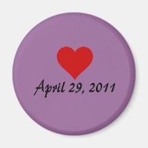Will & Kate's Wedding Date Refrigerator Magnet