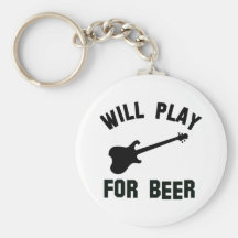 Will play the electric guitar for beer designs keychains