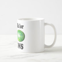 will walk for melons on white mug