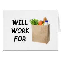 Will Work For Food Cards