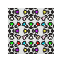 Will Worker Multi Coloured Canvas canvas prints