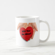 Will You Be Mine Valentine Hands Coffee Mug