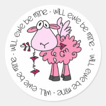 Will You Be Mine Valentine Stickers