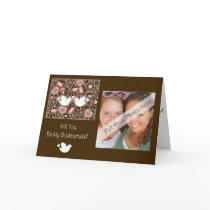 Will You Be My Bridesmaid Card Love Birds