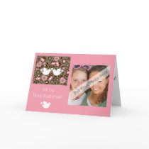 Will You Be My Bridesmaid Card Love Birds