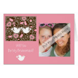 Will You Be My Bridesmaid Card Love Birds