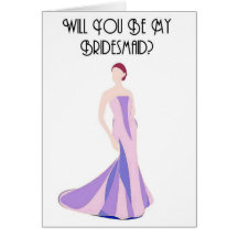 Will You Be My Bridesmaid Invitation Greeting Card